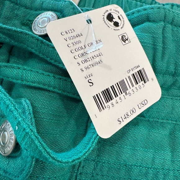 Free People Park Ave Pants golf Green Small - Picture 2 of 7